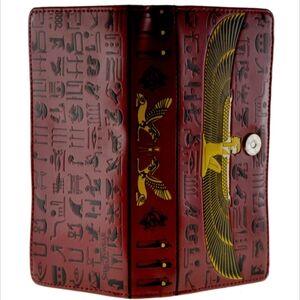 Shagwear Long Wallet Vegan Leather Egyptian Red Clutch Purse Bag